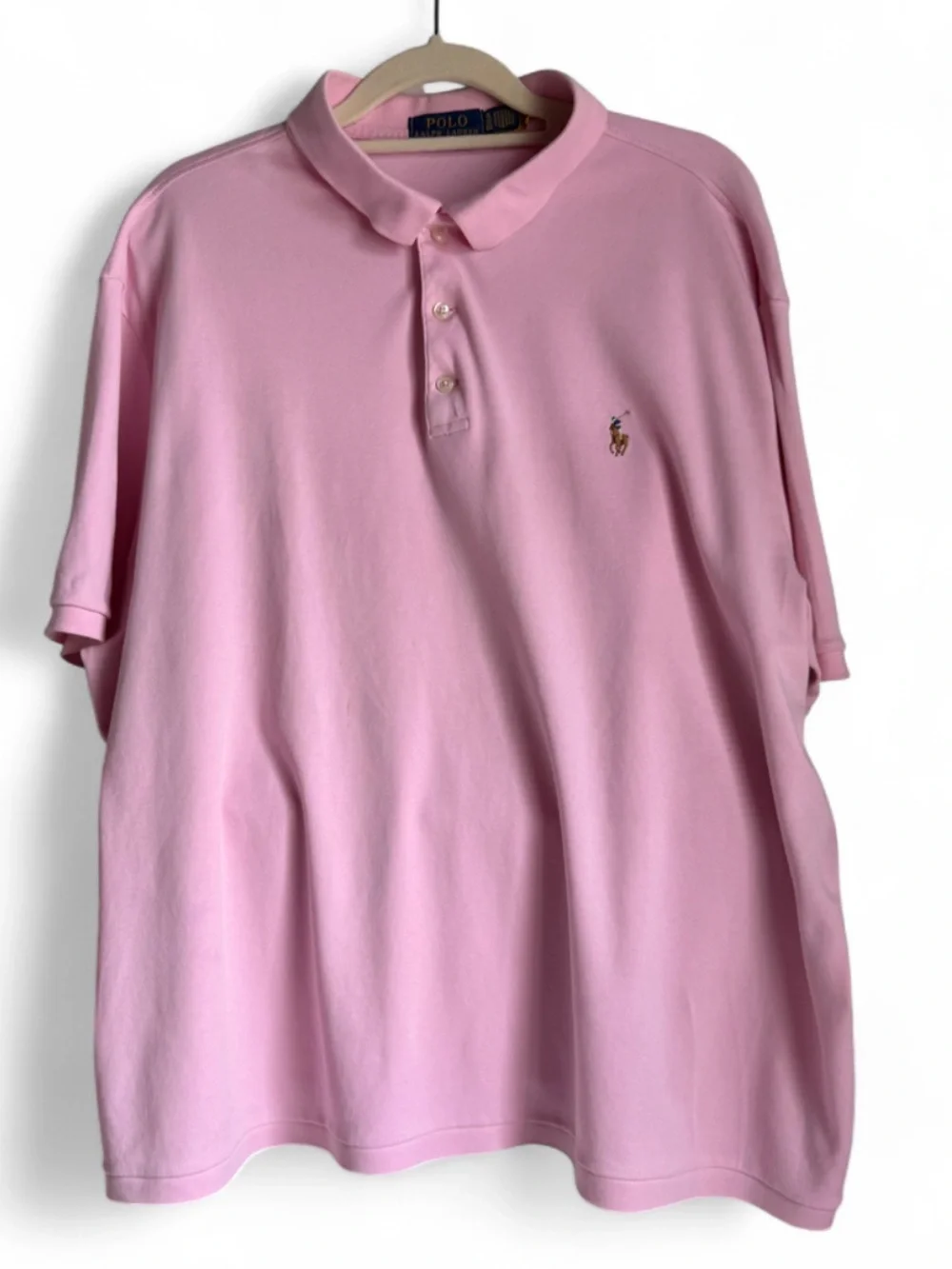Ralph Lauren Light Pink Polo Shirt with Embroidered Pony